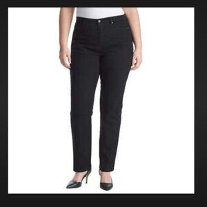 GLORIA VANDERBILT, black cropped jeans